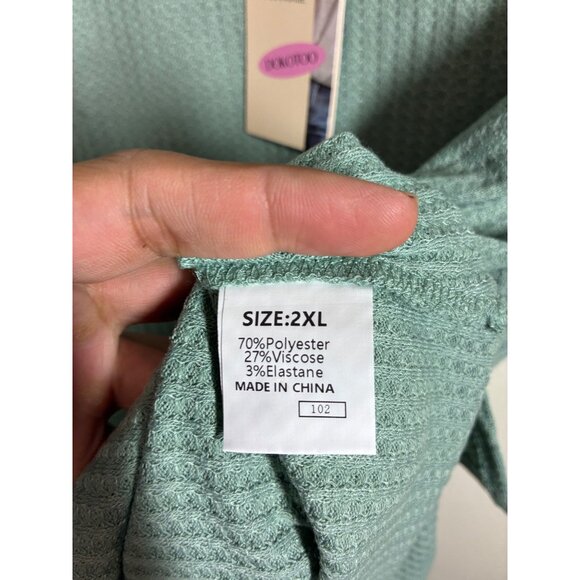 NWT Knit Sweater Vest Lightweight Preppy Y2K Retro Green Size 2XL - Picture 4 of 6